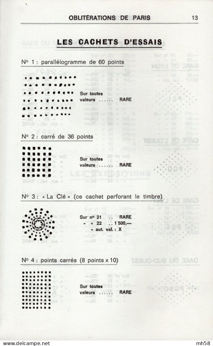 Armand MATHIEU 1973 - Oblitérations De France Sur Timbres Détachés - Période 1852 à 1876 - Stempel