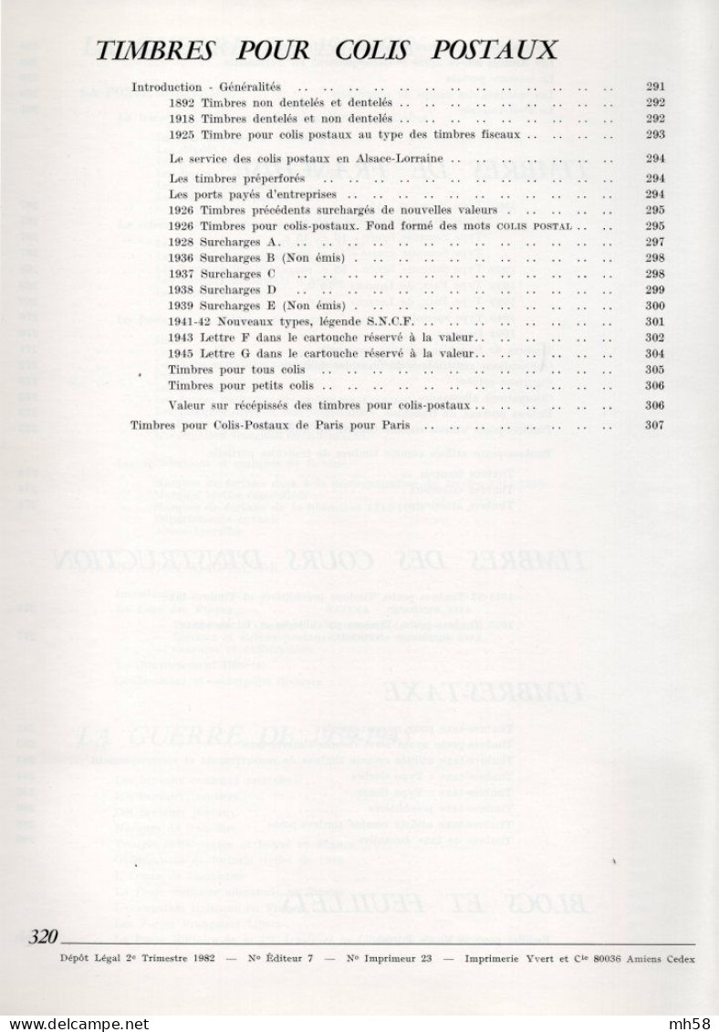 YVERT & TELLIER 1982 - Catalogue spécialisé des timbres de France - Tome II - XXe siècle (1ère partie)