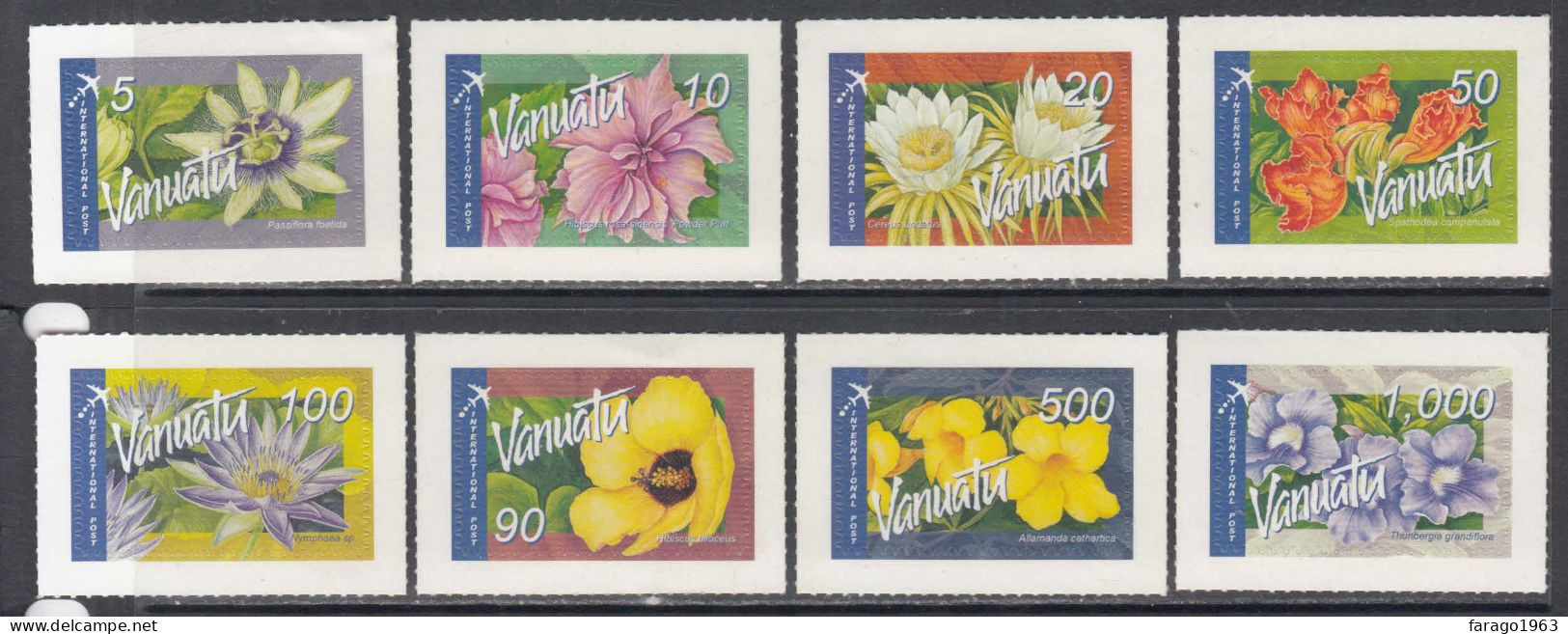 2006  Vanuatu AIRMAILS Flowers Fleurs International Complete Set Of 8 MNH - Vanuatu (1980-...)