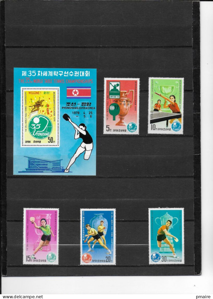 P5 Lot De Timbres Neufs Tennis De Table Tafel Tennis TischTennis Pingpong 3 Scans - Tennis De Table