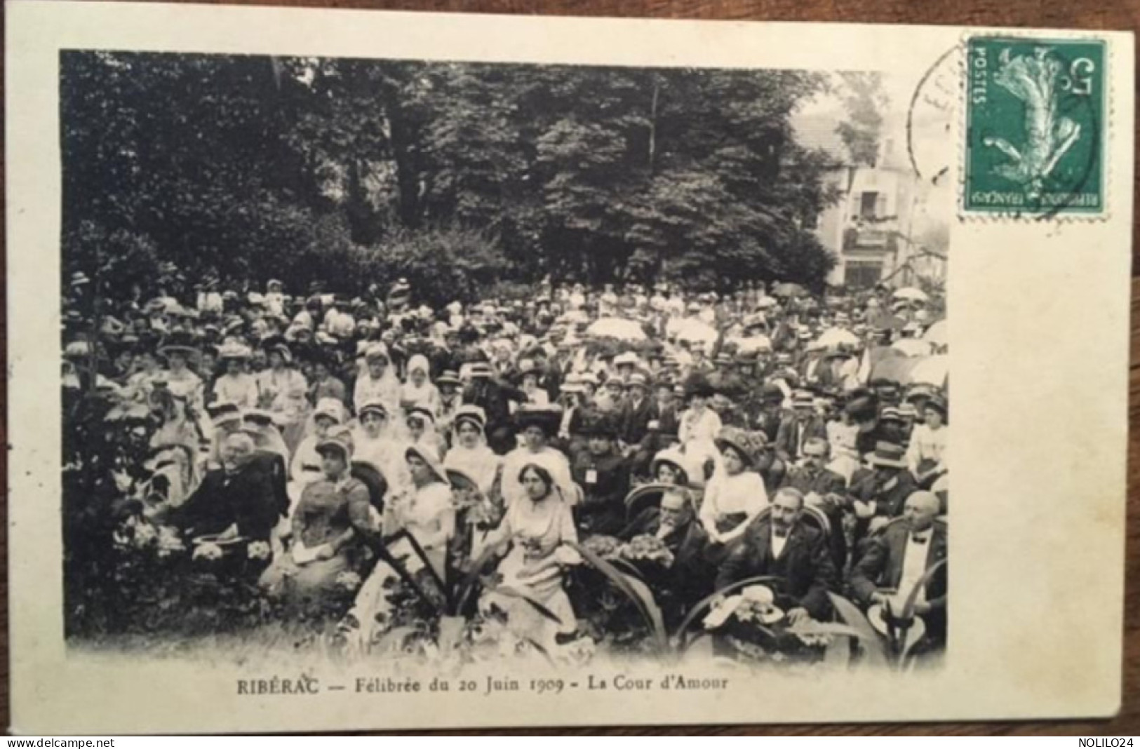 CPA, 24, Folklore Occitan Patois, Ribérac Félibrée Du 20 Juin 1909, La Cour D'Amour, Animée, écrite En 1909 - Riberac