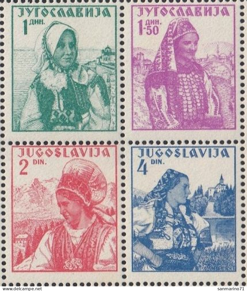 YUGOSLAVIA 336-339,unused,falc Hinged (*) - Unused Stamps