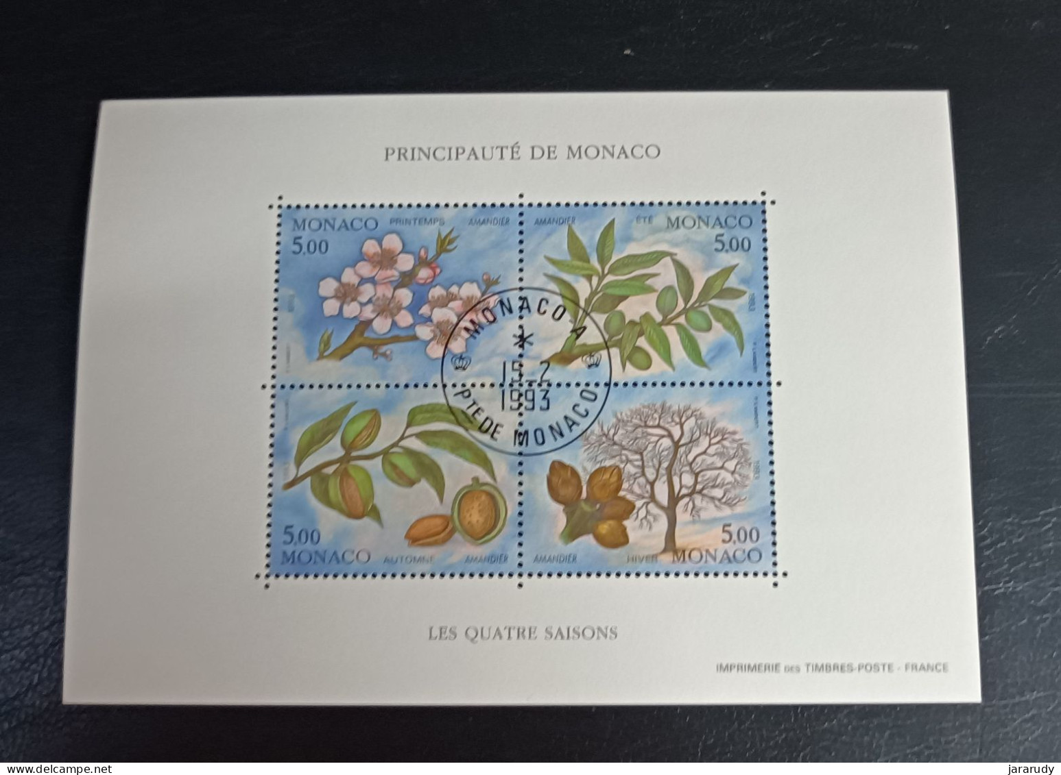 MÓNACO FLORA 1993 Yv BF 60 FDC - Blokken