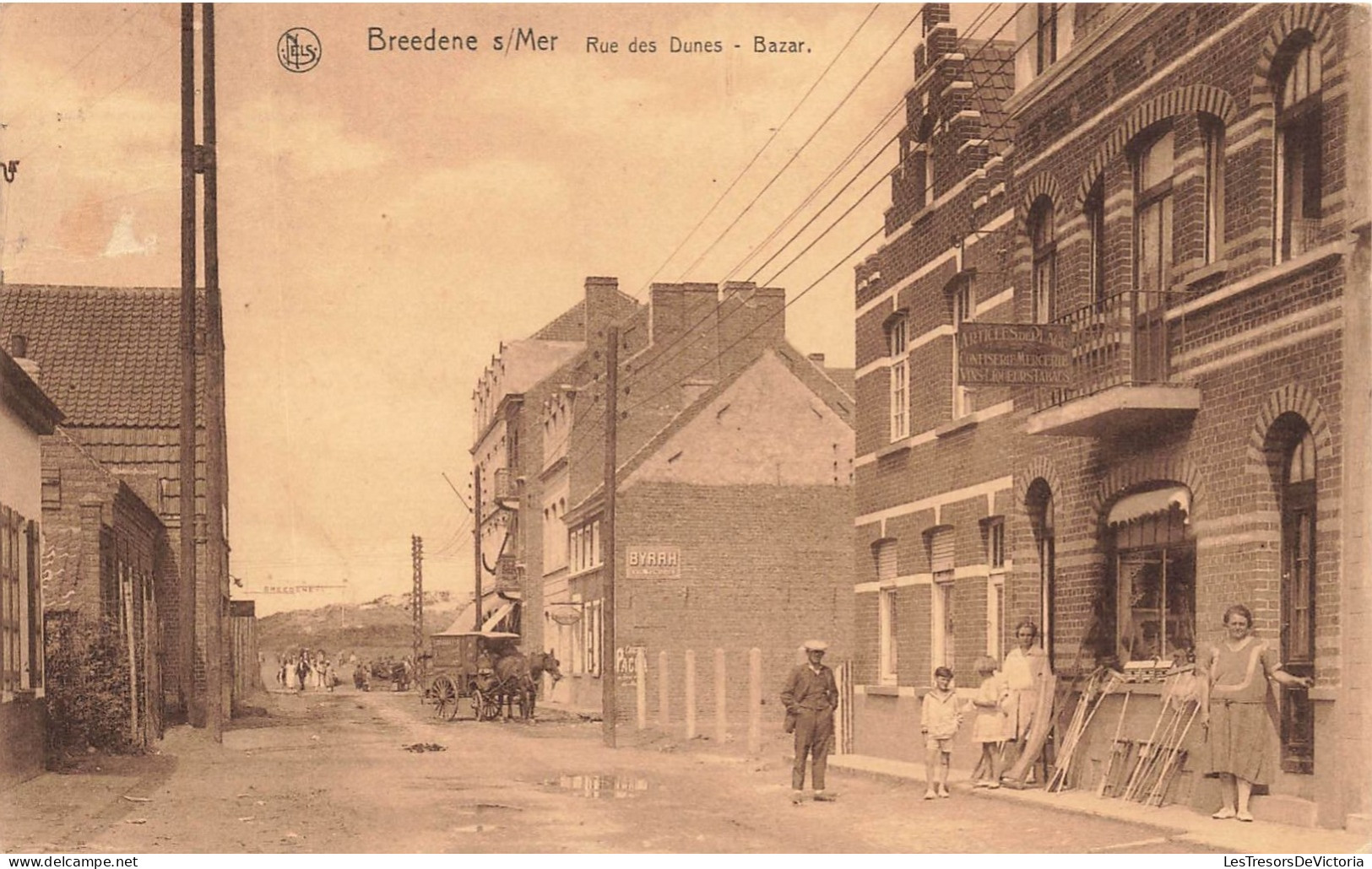 BELGIQUE - Breedene Sur Mer - Rue Des Dunes - Bazar - Animé - Carte Postale Ancienne - Bredene