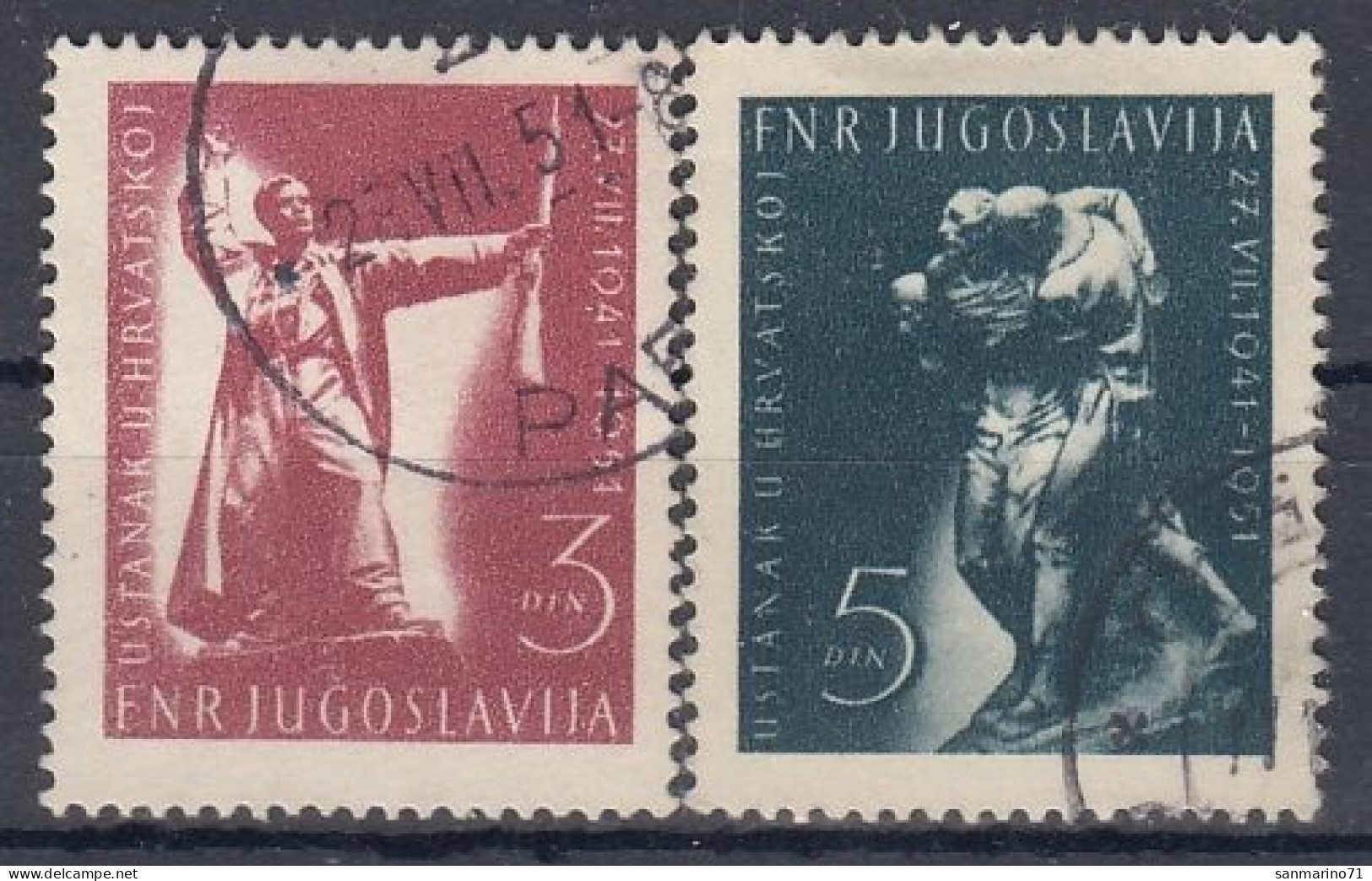 YUGOSLAVIA 662-663,used,falc Hinged - Oblitérés