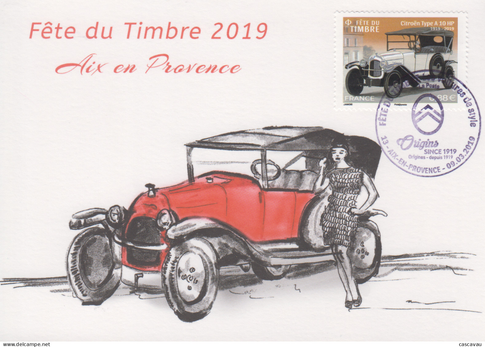Carte    Locale   Maximum  1er   Jour    FRANCE    Fête  Du  Timbre    AIX  EN  PROVENCE    2019 - 2010-2019