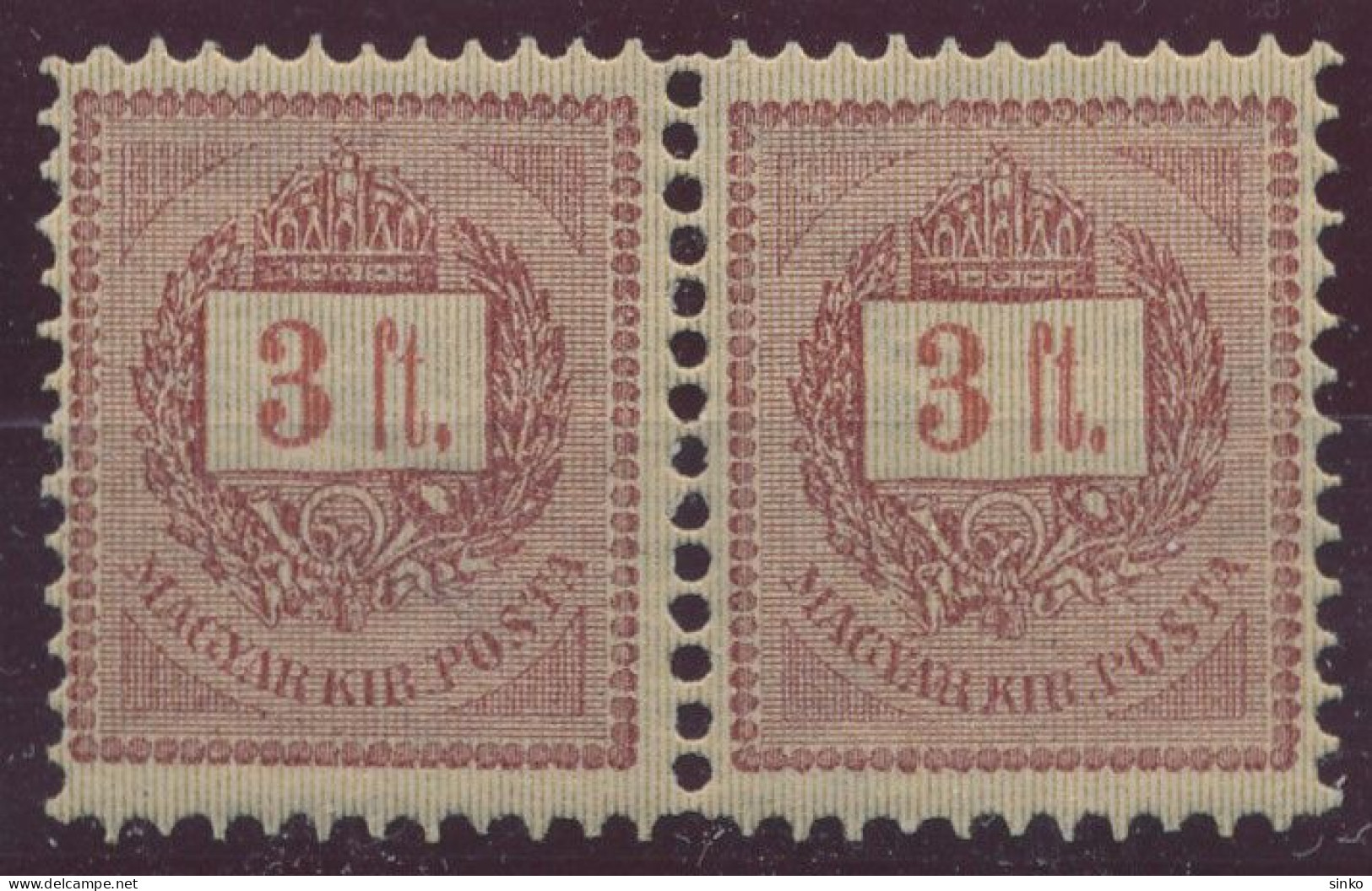 1888. Black Number Krajcar 3Ft Stamp Pair - ...-1867 Préphilatélie