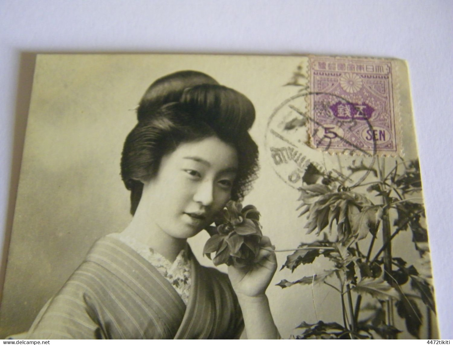 CPA - Geisha Japonaise - Plante Et Fleur - 1929 - SUP (HT 26) - Asia