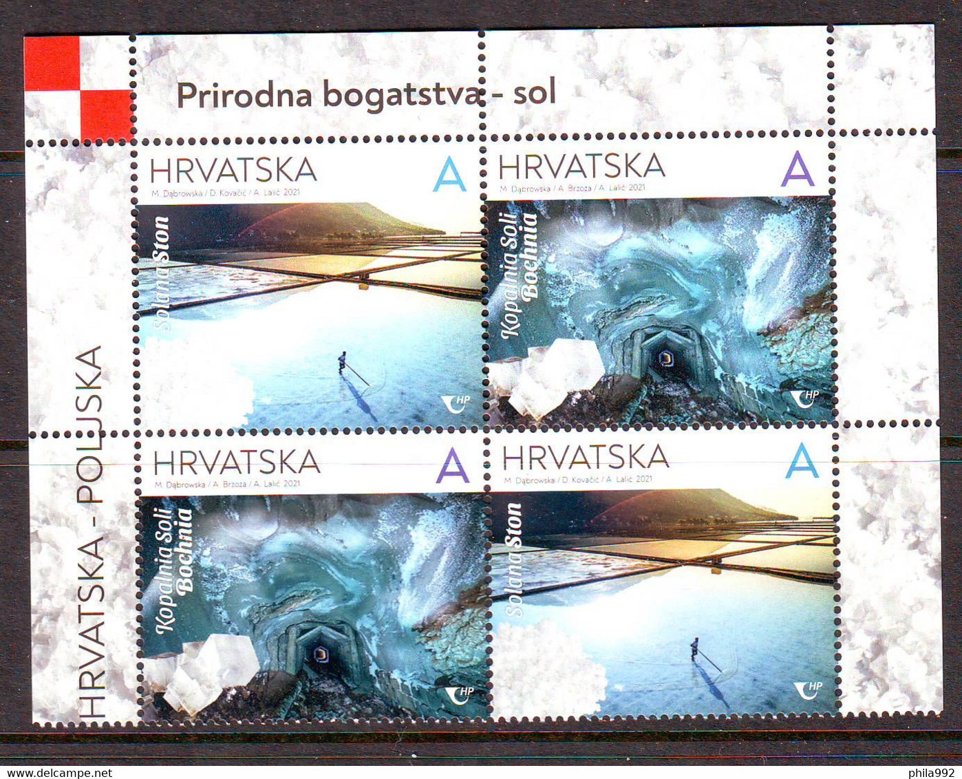 Croatia 2021 Joint Croatia-Poland Edition Natural Wealth - Salt (2x2) MNH - Croazia