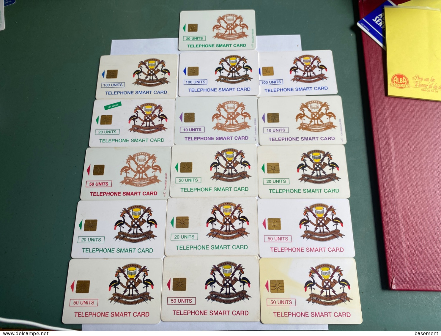 - 1 - Uganda Chip 16 Different Phonecards - Uganda