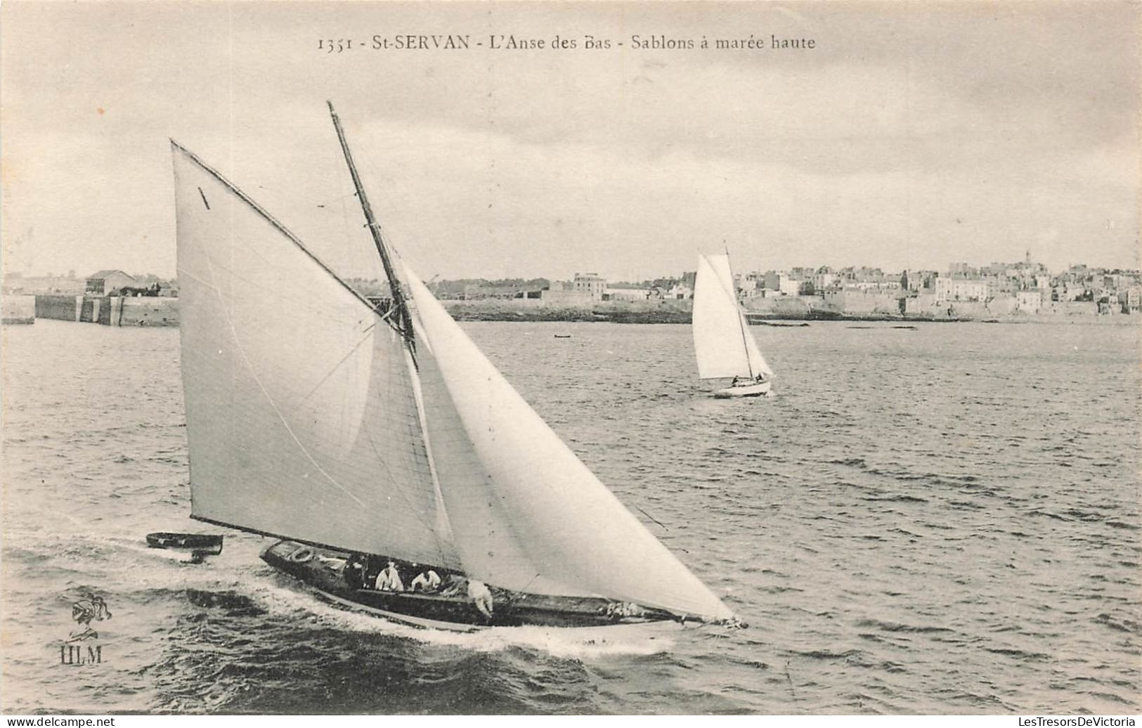 FRANCE - St Servan - L'Anse Des Bas - Sablons à Marée Haute - Vue Sur La Mer - Bateaux - Carte Postale Ancienne - Saint Servan