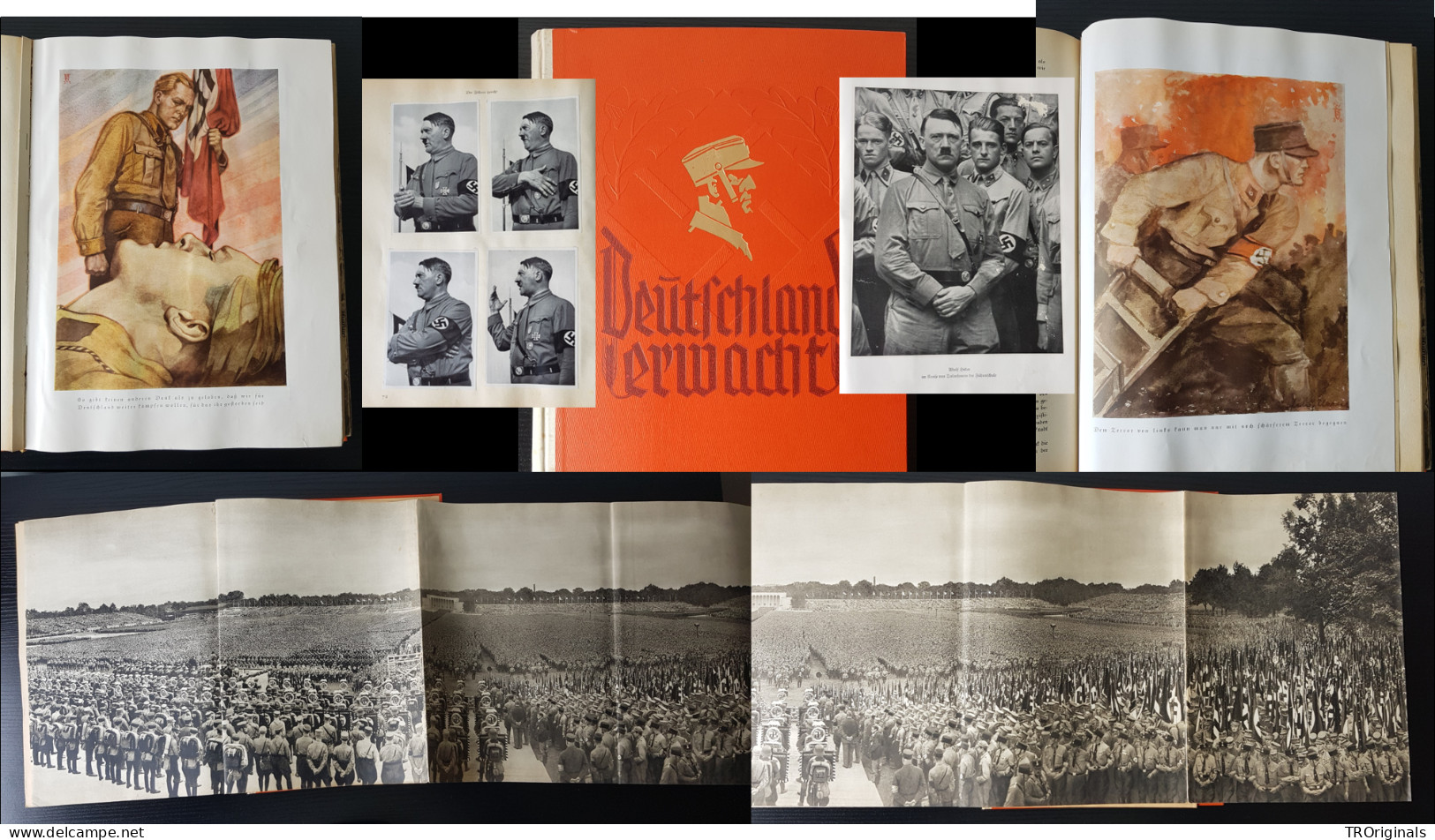 THIRD 3rd REICH ORIGINAL COMPLETE PROPAGANDA ALBUM DEUTSCHLAND ERWACHT EXCELLENT - Weltkrieg 1939-45