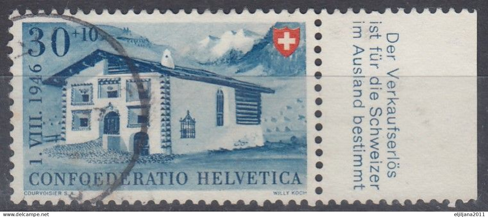 Switzerland / Helvetia / Schweiz / Suisse 1946 ⁕ Pro Patria Mi.474 Engadin ⁕ 1v Used - Used Stamps