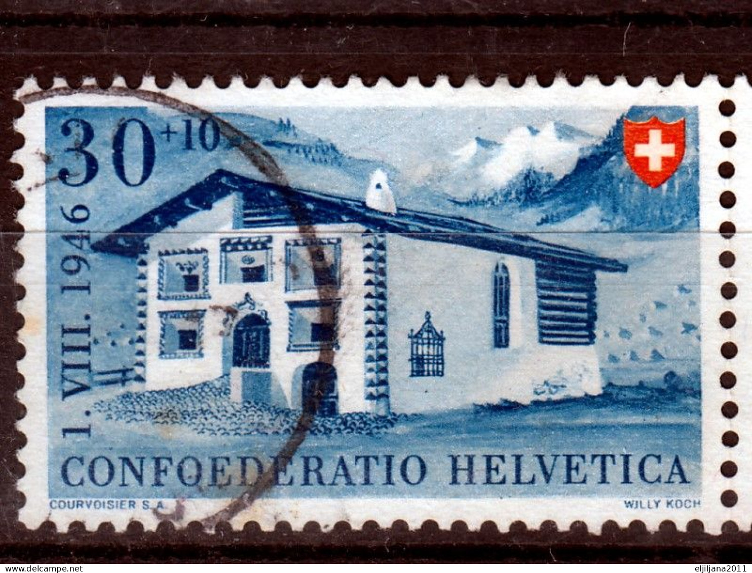 Switzerland / Helvetia / Schweiz / Suisse 1946 ⁕ Pro Patria Mi.474 Engadin ⁕ 1v Used - Used Stamps
