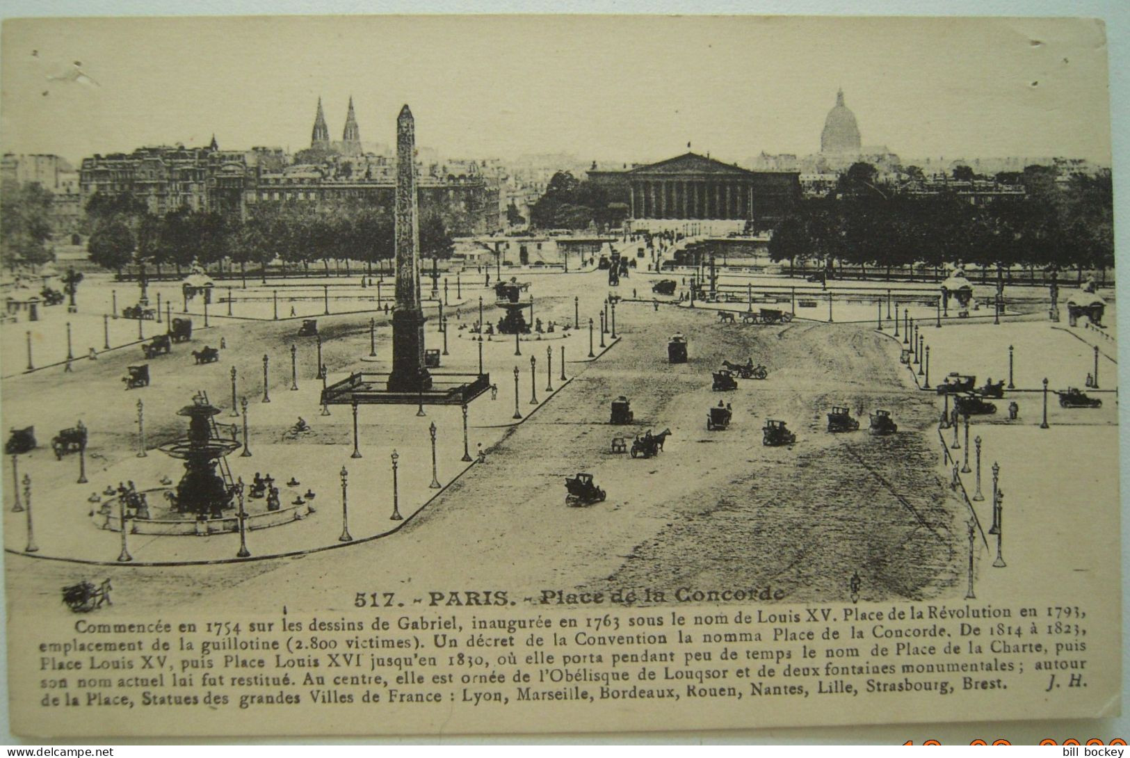 CPA Années 1920 - Automobiles Et Véhicules Hippomobiles  LA PLACE DE LA CONCORDE - PARIS - Places, Squares