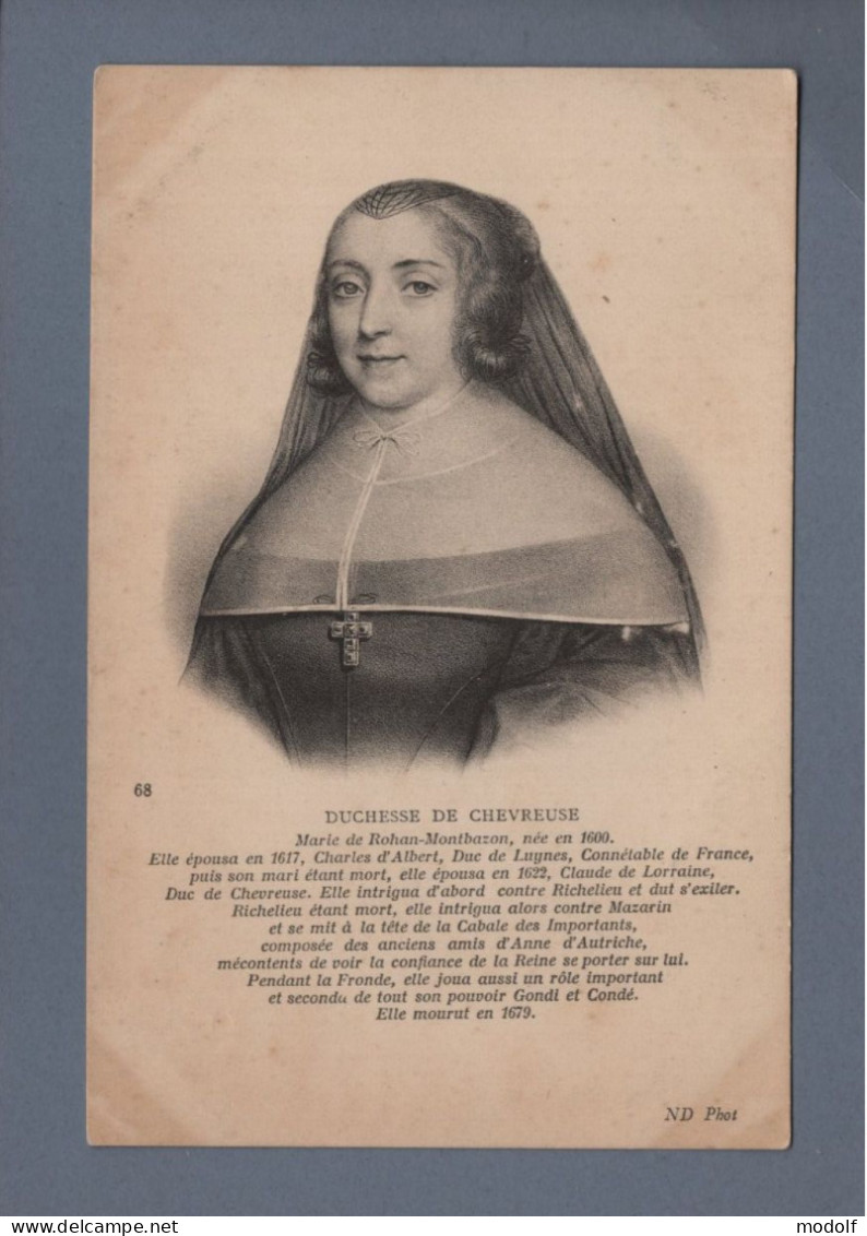 CPA - Histoire - (Portrait De La) Duchesse De Chevreuse - Non Circulée - Histoire