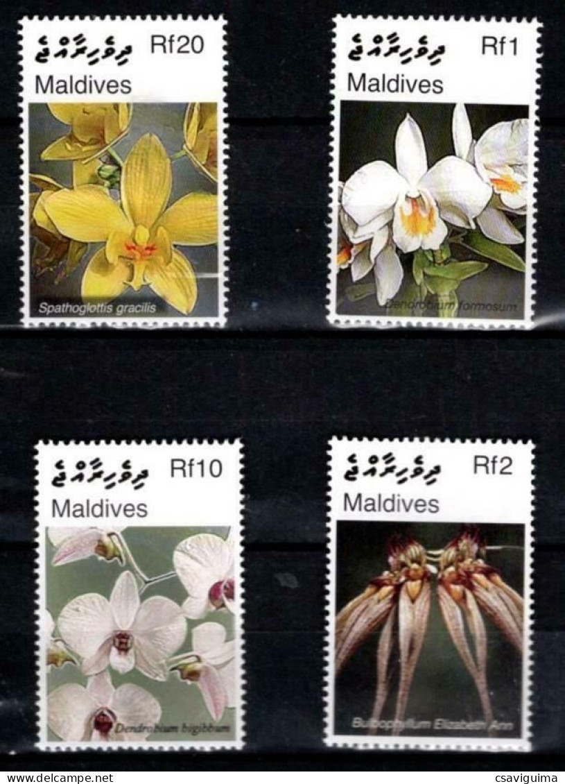 Maldives - 2007 - Flowers: Orchids - Yv 3790/93 - Orchidées