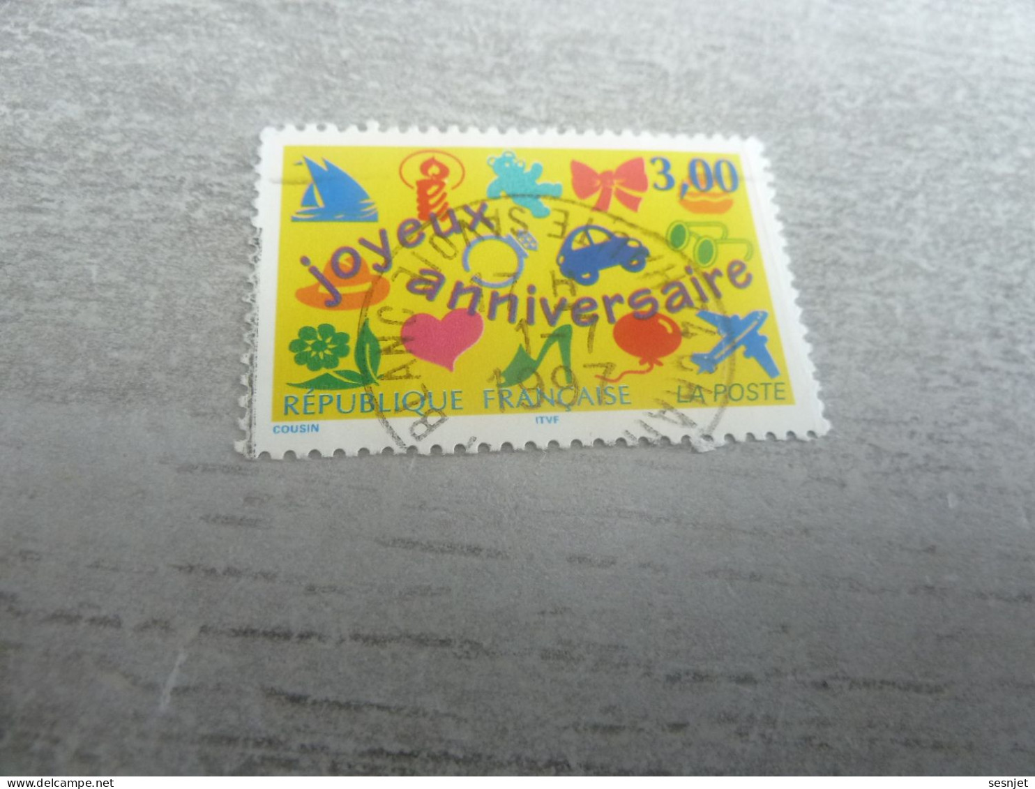 Joyeux Anniversaire - Timbres De Souhaits - 3f. - Yt 3046 - Multicolore - Oblitéré - Année 1997 - - Used Stamps