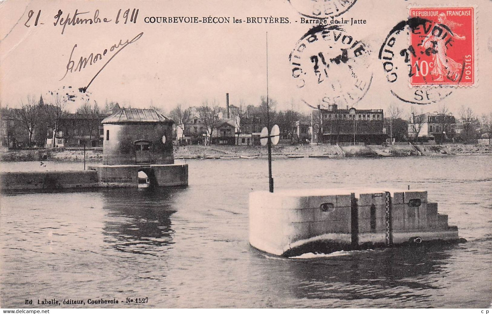 Courbevoie - Becon Les Bruyeres - Barrage De La Jatte  - CPA °J - Courbevoie