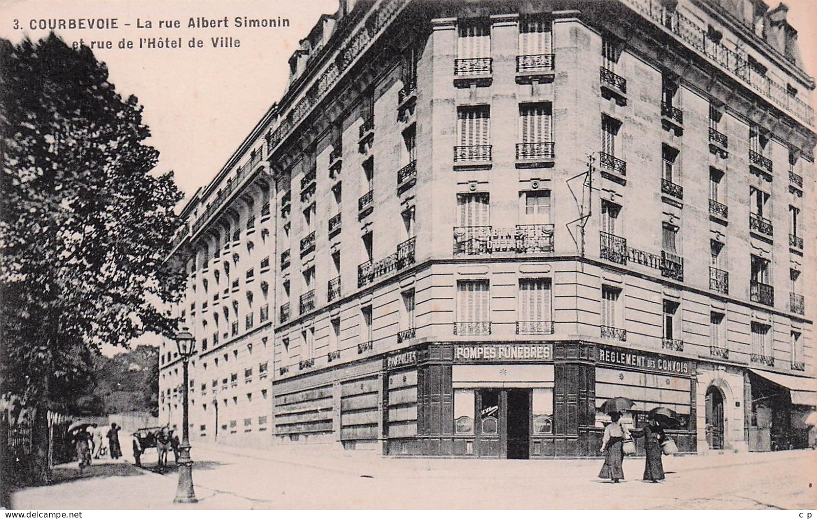Courbevoie - Rue Albert Simonin - Rue De L'Hotel De Ville - CPA °J - Courbevoie