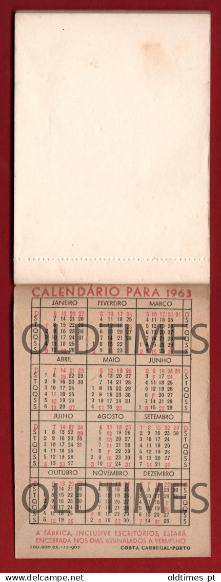 PORTUGAL - OLIVA - MÁQUINAS DE COSTURA DE PORTUGAL - ADVERTISING - CALENDAR - CALENDÁRIO E BLOCO 1963 - Formato Grande : 1961-70