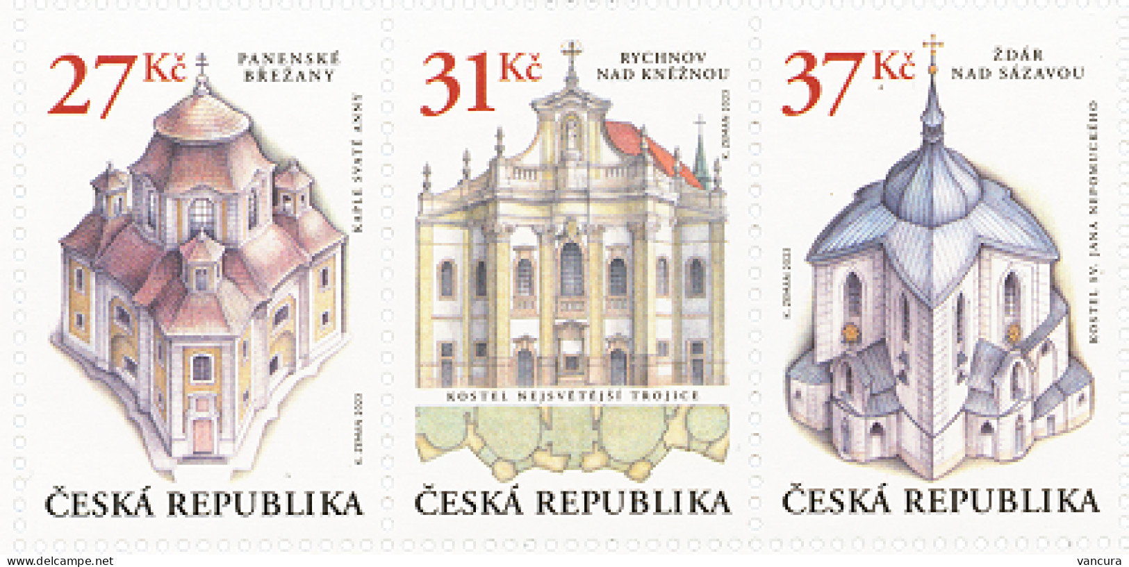 1196 - 8 Czech Republic Jan Santini Aichel 2023 - Unused Stamps