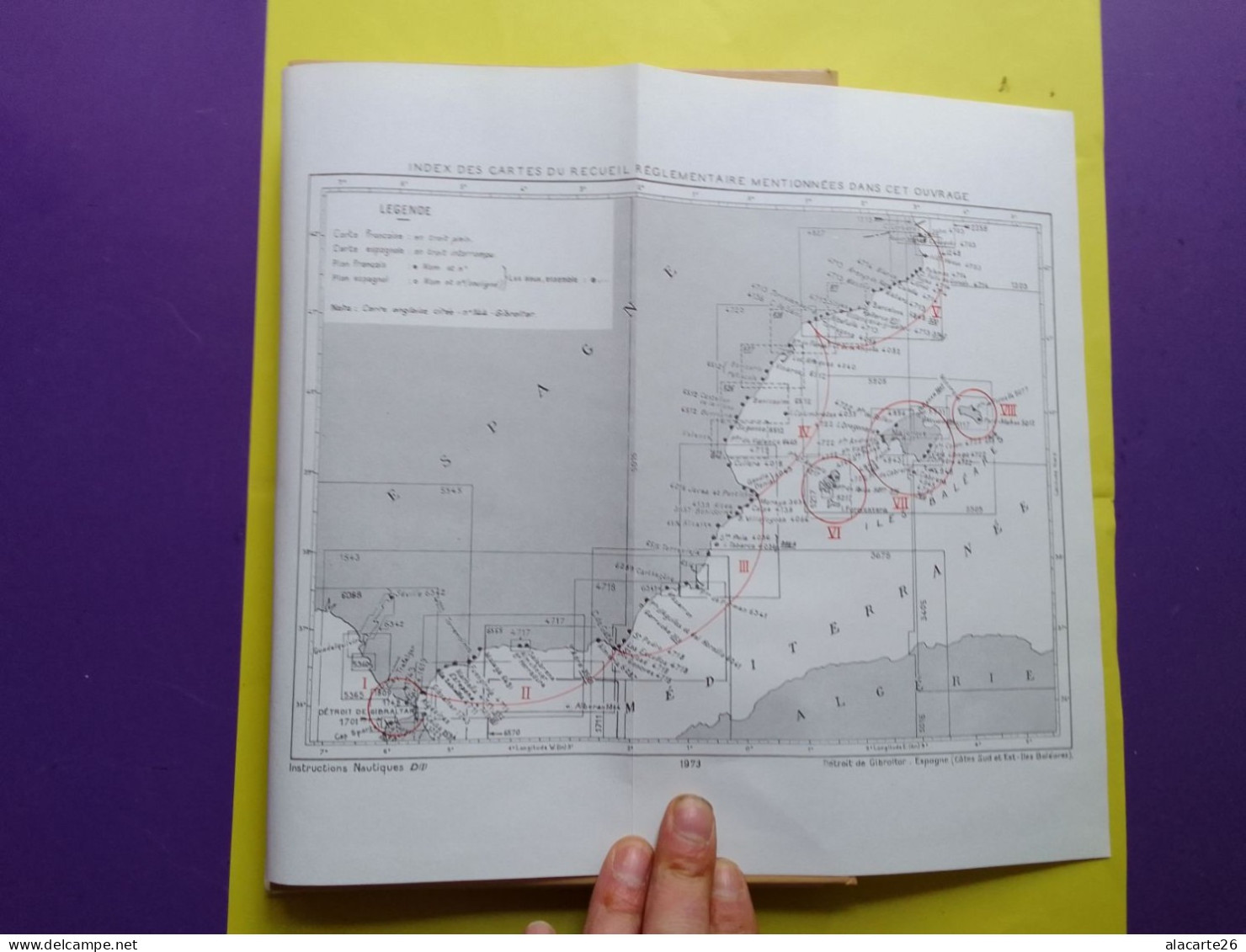 INSTRUCTIONS NAUTIQUES - MEDITERRANEE OCCIDENTALE - DETROIT DE GIBRALTAR ESPAGNE - SERIE D VOL.1 - Boats