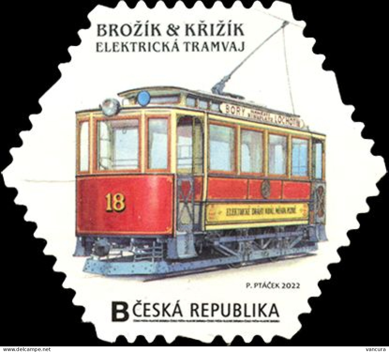 ** 1166 Czech Republic Tramway Of Brozik And Krizik 2022 - Unused Stamps