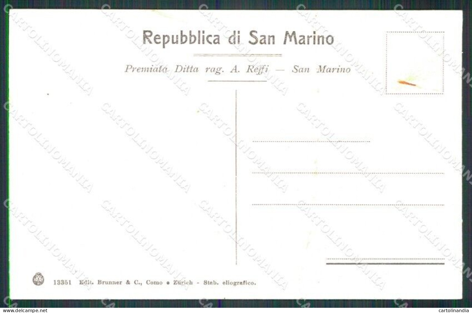 San Marino Città Brunner 13351 Cartolina RT1105 - San Marino