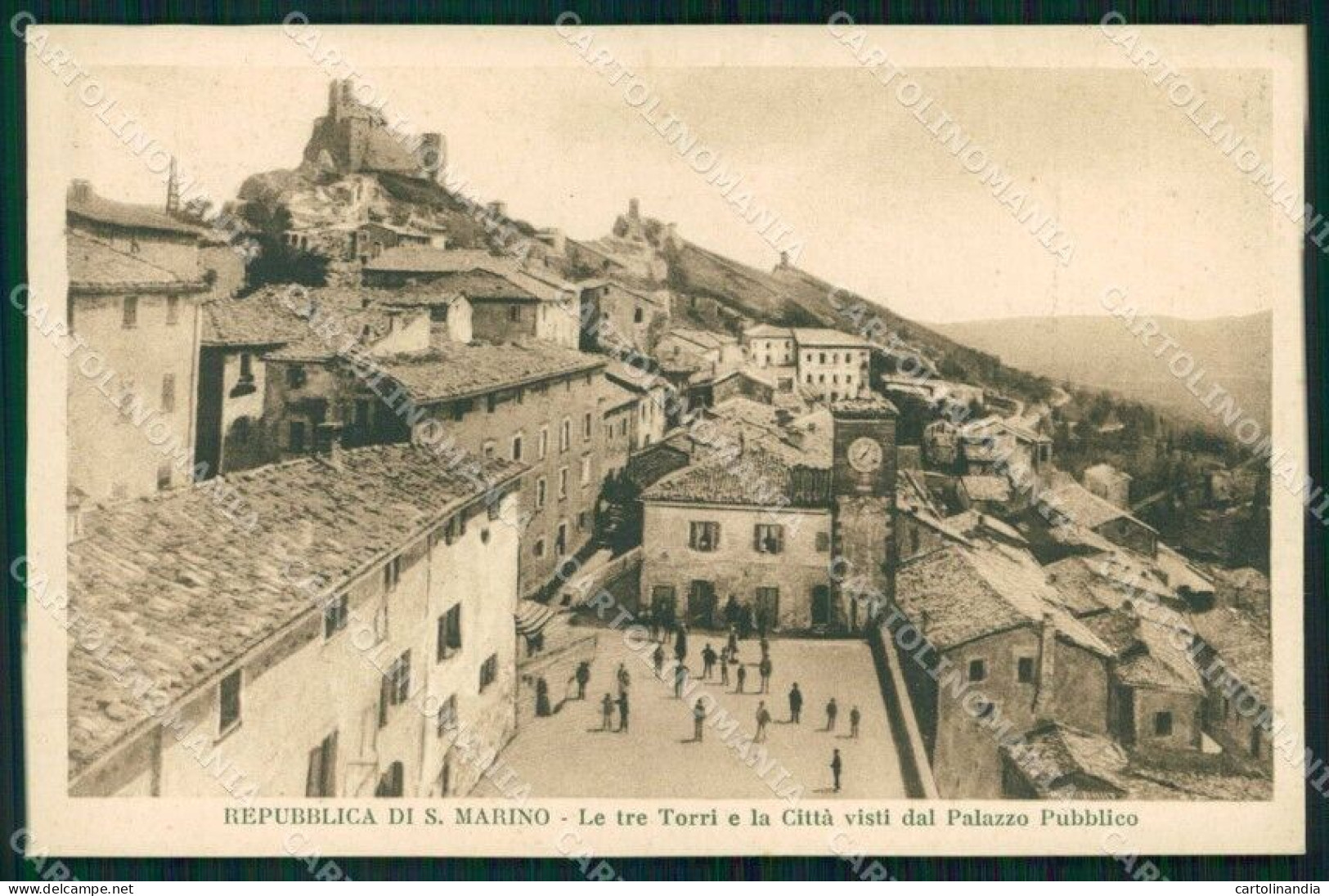 San Marino Città Tre Torri Veduta Dal Palazzo Pubblico Cartolina RT1115 - San Marino