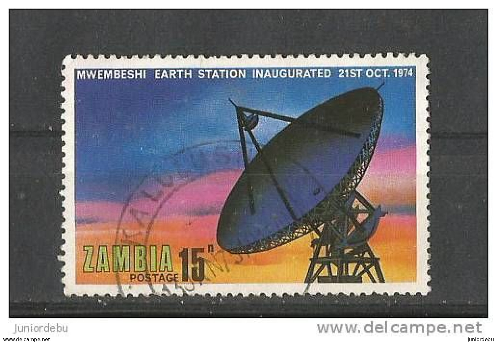 Zambia - 1974 - Mwembeshi Earth Station  - USED.  - ( D ).  ( Condition As Per Scan ) ( OL 07/04/2013 ) - Zambie (1965-...)