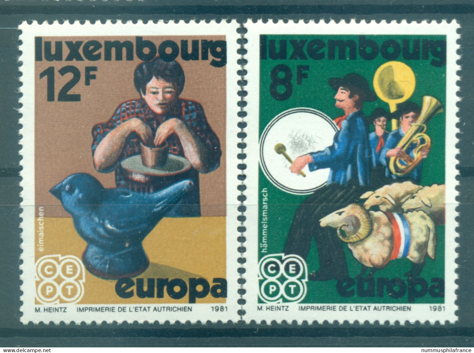 Luxembourg 1981 - Y & T N. 981/82 - Europa (Michel N. 1031/32) - Nuovi