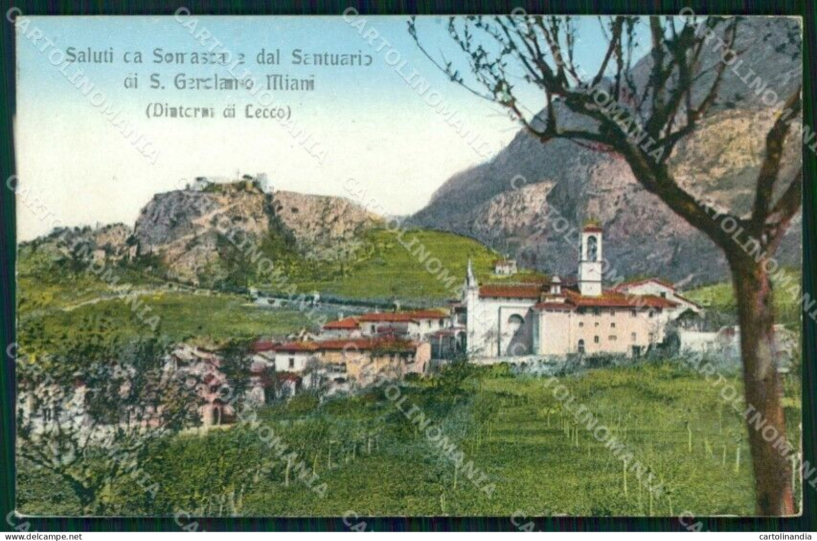 Lecco Somasca Saluti Da Santuario Di San Gerolamo Miani Cartolina RT1441 - Lecco