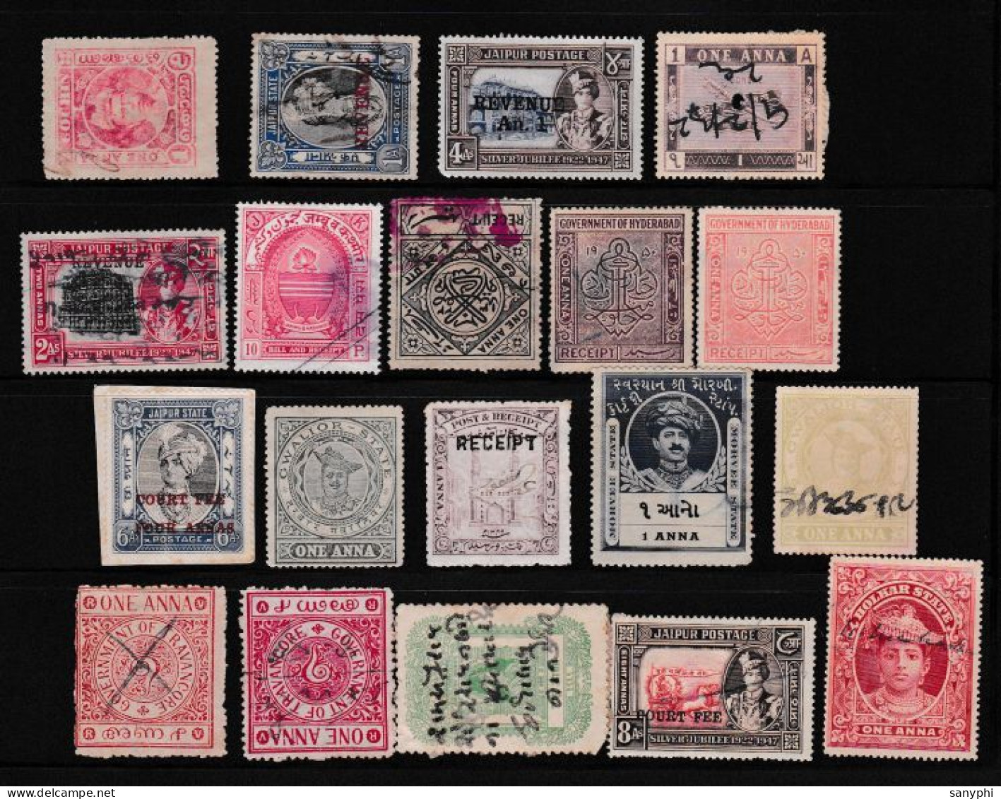 India Early Different States Used Stamps - Collections, Lots & Séries