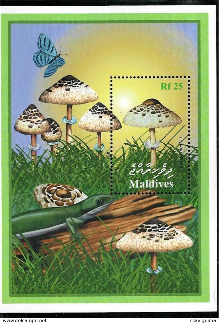 Maldives - 2001 - Mushrooms - Yv Bf 467 - Mushrooms