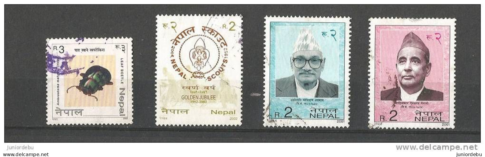 Nepal - 2002 - 4 Different Stamps - USED. ( D ). ( Condition As Per Scan )  ( OL 07/04/2013 ) - Népal