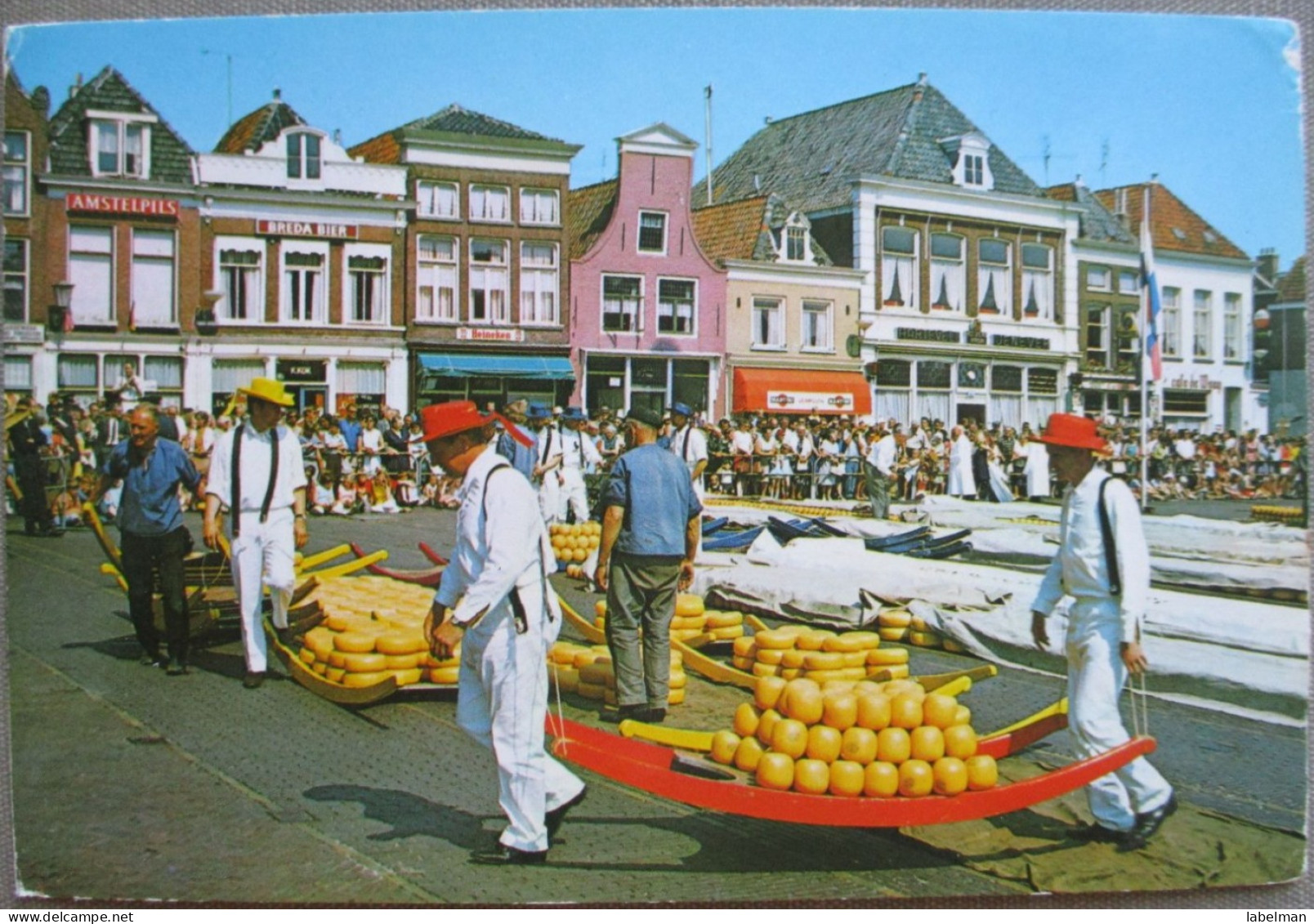 HOLLAND NETHERLAND ALKMAAR WAAGPLEIN CHEESE MARKET POSTCARD CARTOLINA ANSICHTSKARTE CARTE POSTALE POSTKARTE CARD - Alkmaar