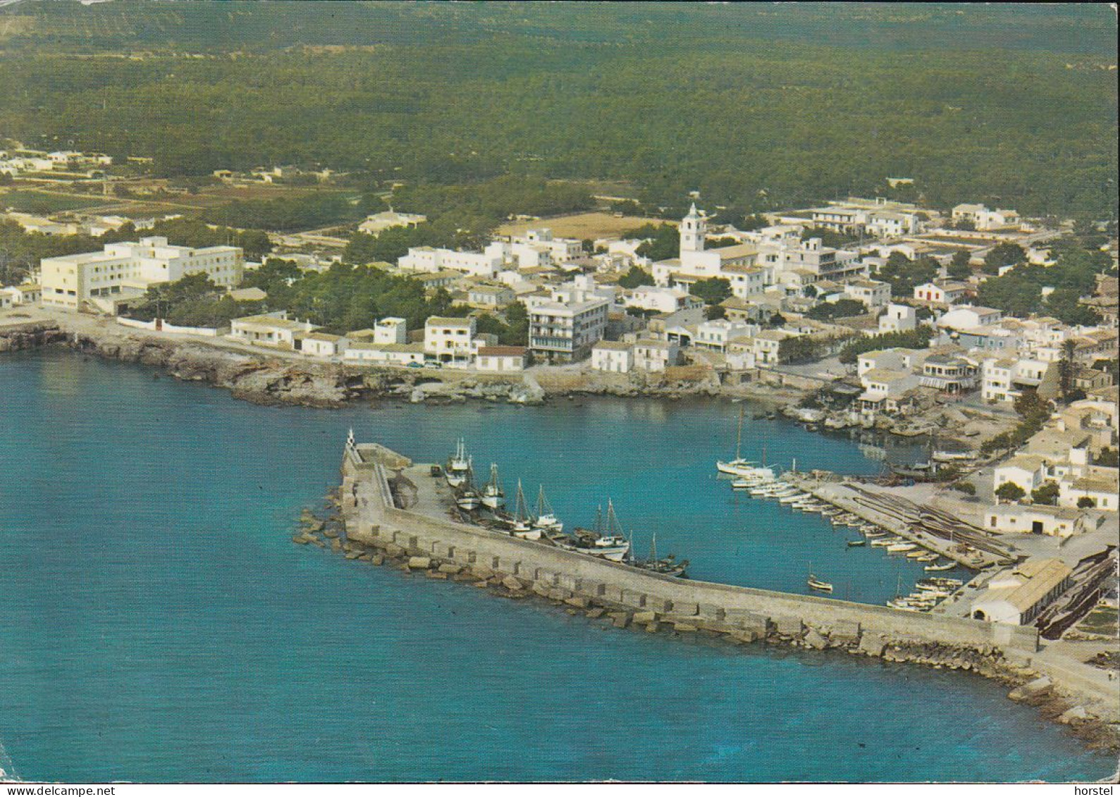 Spanien - Mallorca - Cala Ratjada - Harbor - Fishing Boats - Aerial View - Nice Stamp - Mallorca