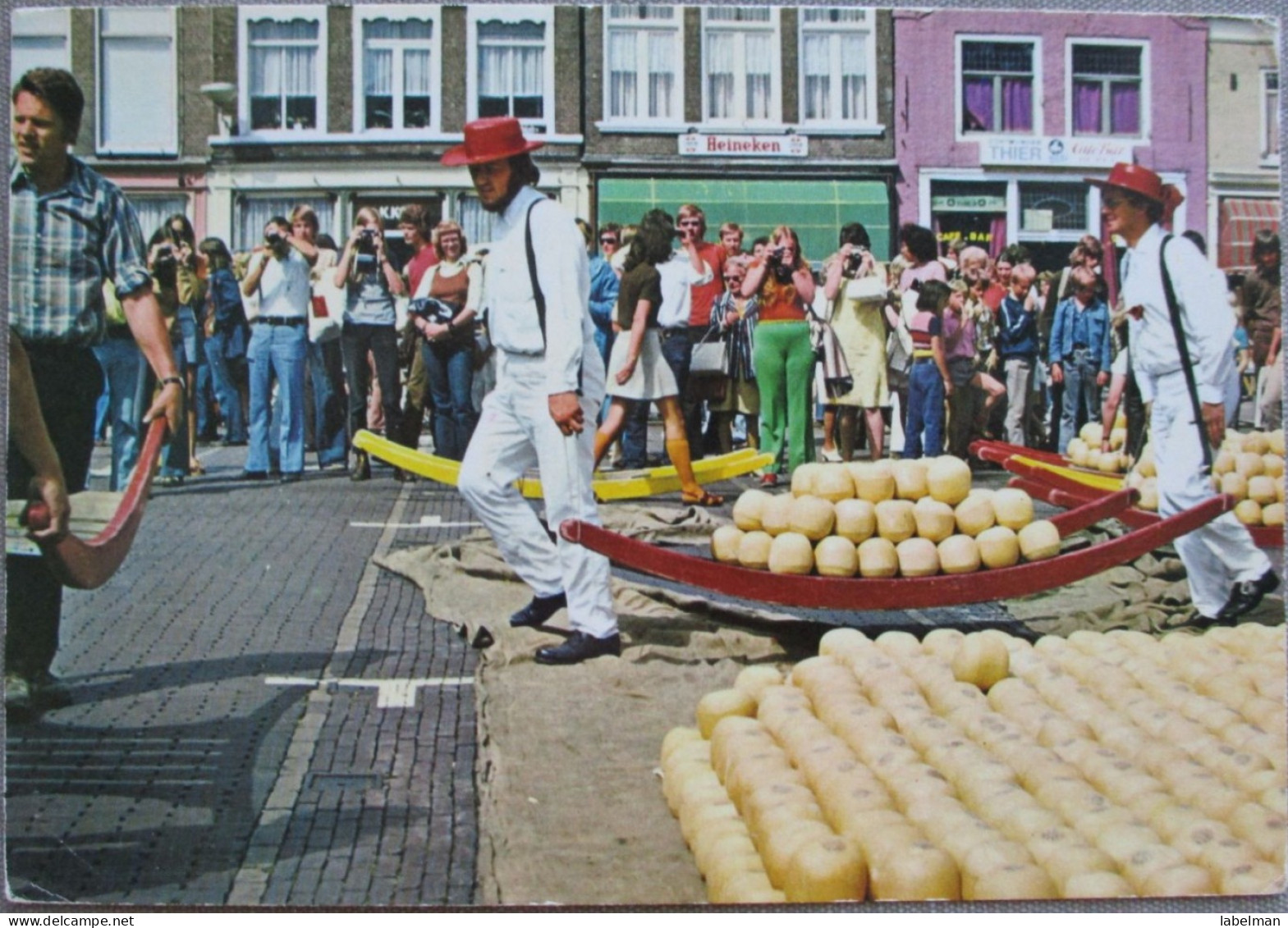 HOLLAND NETHERLAND ALKMAAR WAAGPLEIN CHEESE MARKET POSTCARD CARTOLINA ANSICHTSKARTE CARTE POSTALE POSTKARTE CARD - Alkmaar