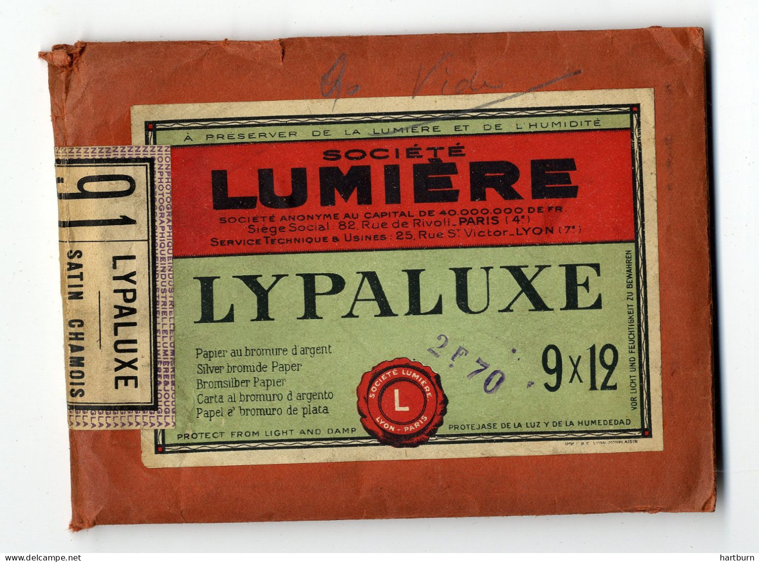 Societe Lumiere. Lypaluxe. Rue St. Victor, Lyon - Supplies And Equipment