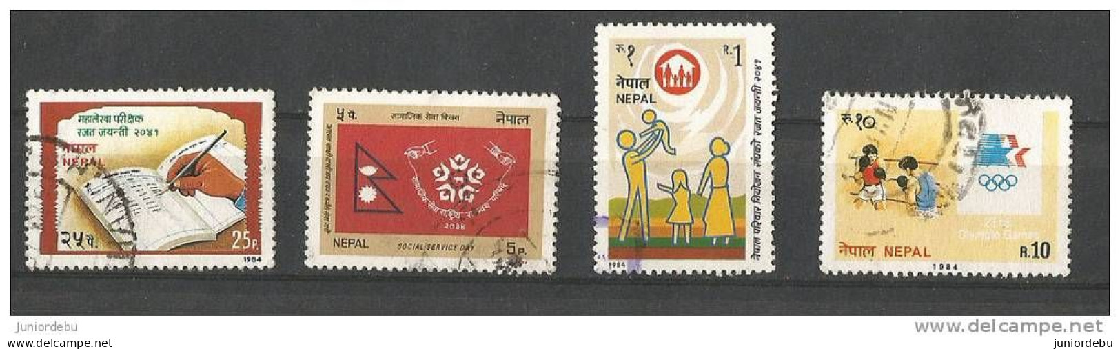 Nepal - 1984 - 4 Different Stamps - USED. ( D ). ( Condition As Per Scan ) ( OL 07/04/2013 ) - Népal