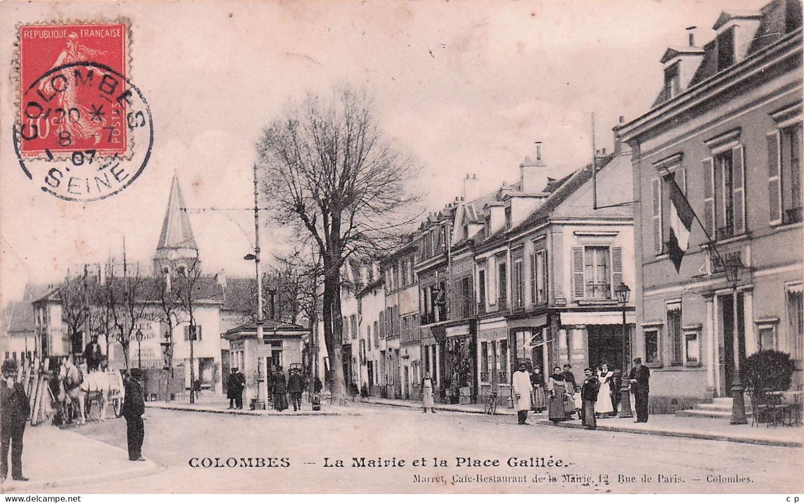 Colombes -  Mairie Et Place Galilee  -  CPA °J - Colombes