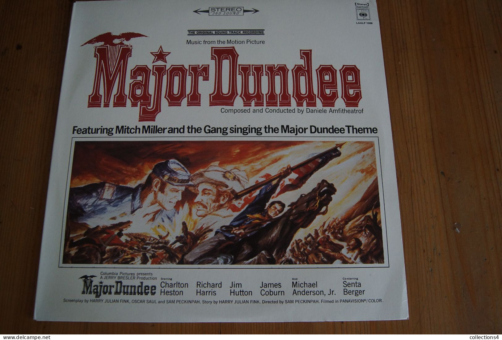 MAJOR DUNDEE DANIELE AMFITHEATROF MITCH MILLER CHARLTON HESTON RARE LP AUSTRALIEN 1982 REEDITION DU LP DE 1965 - Filmmuziek