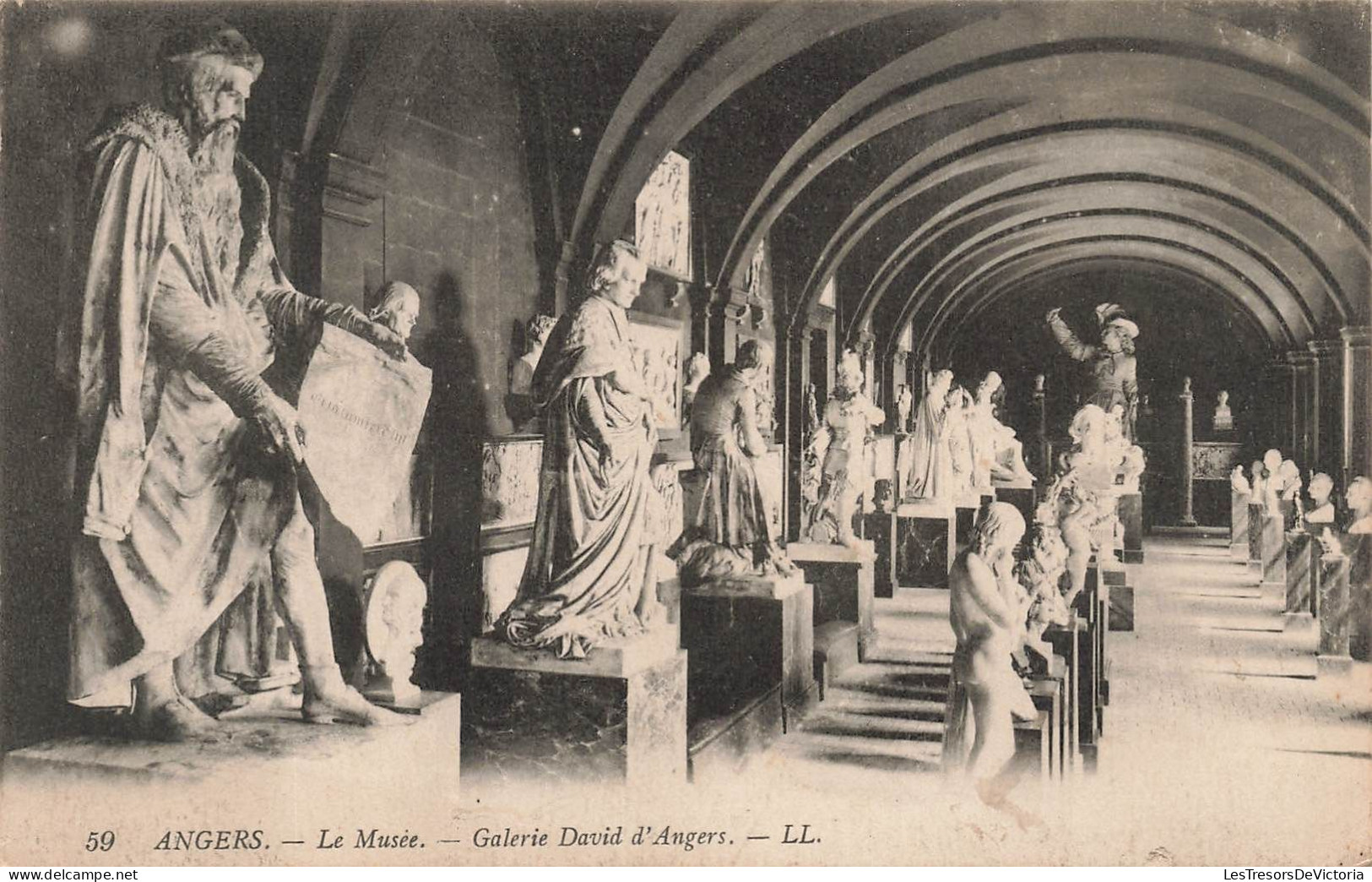FRANCE - Angers - Le Musée - Galerie David D'Angers - L L - Vue Sur Les Statues - Carte Postale Ancienne - Angers