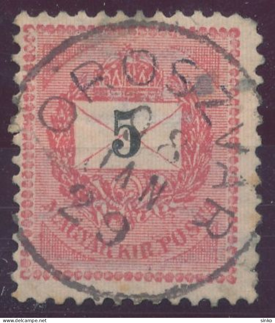 1889. Black Number Krajcar 5kr Stamp, OROSZVAR - ...-1867 Prefilatelia