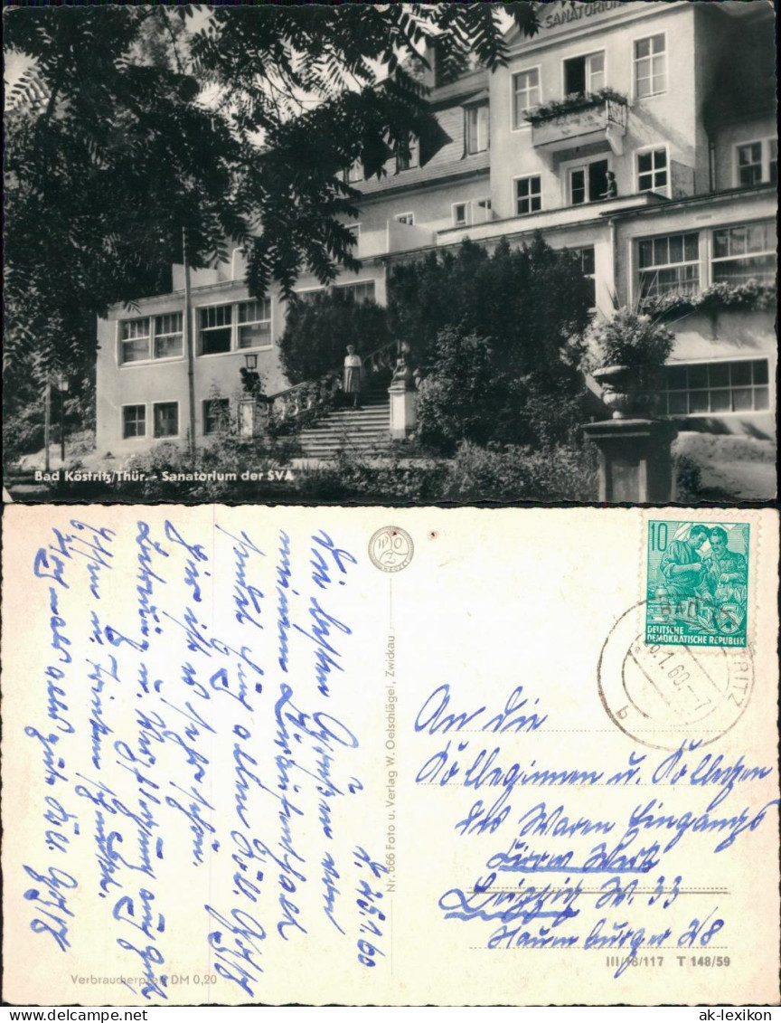 Ansichtskarte Bad Köstritz Sanatorium Der SVA 1959 - Bad Köstritz