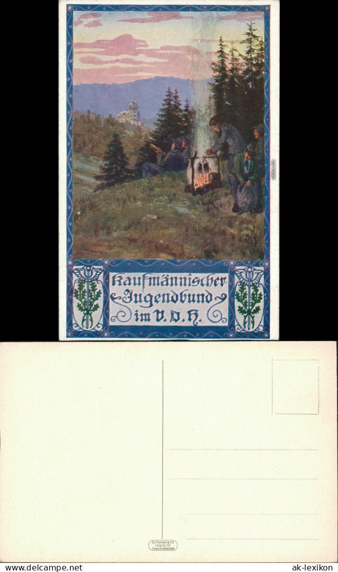 Ansichtskarte  Künstlerkarte Kaufmännischer Jugendbund Im V.D.R. 1912 - 1900-1949