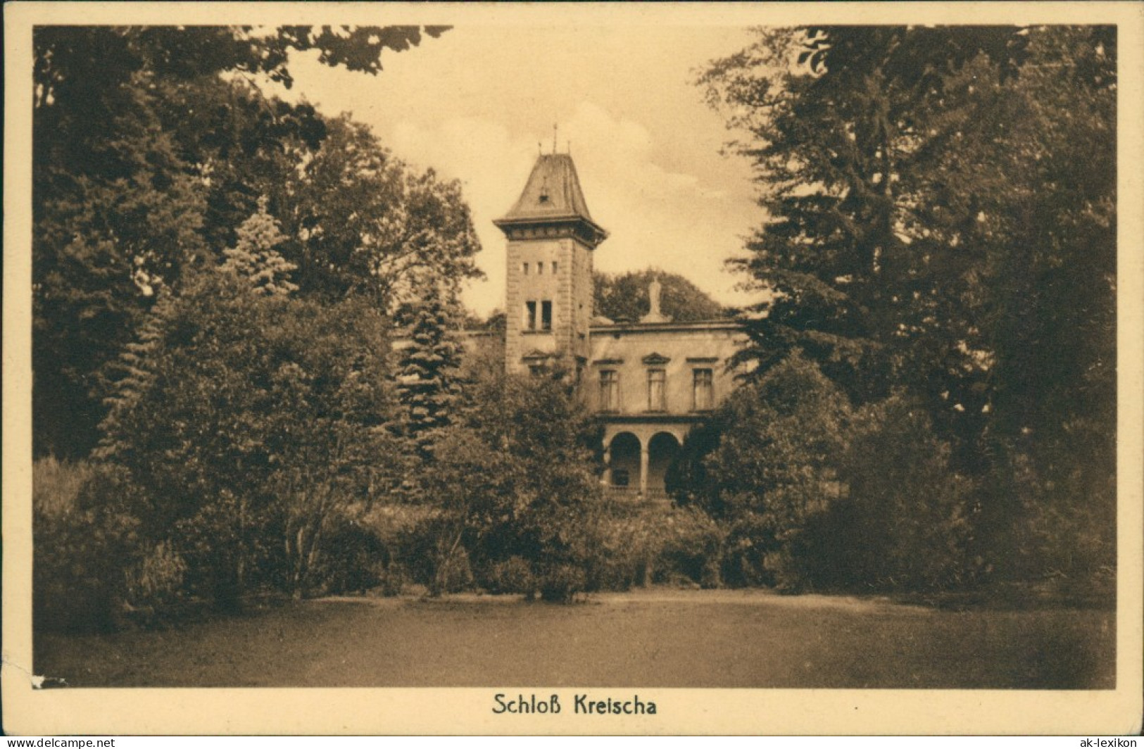 Ansichtskarte Kreischa Partie Am Schloß 1928  - Kreischa