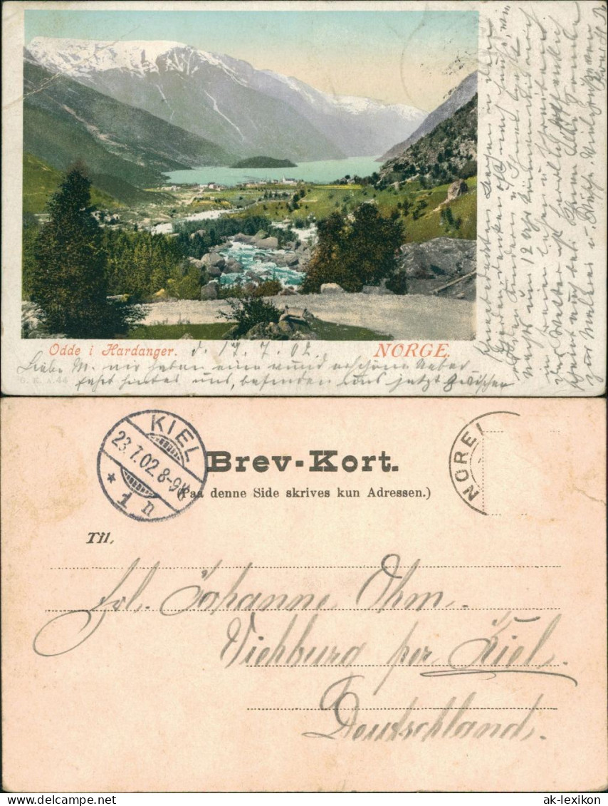 Ansichtskarte Odde I. Hardanger Blick Auf Die Stadt 1902  - Norvège