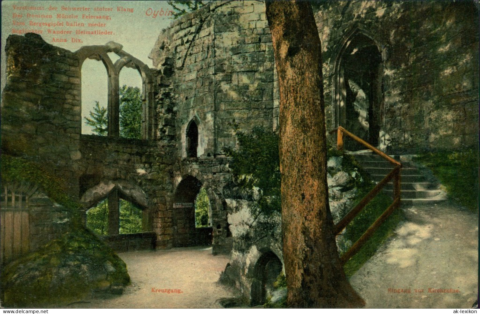 Ansichtskarte Oybin Partie In Der Kirchenruine 1907  - Oybin